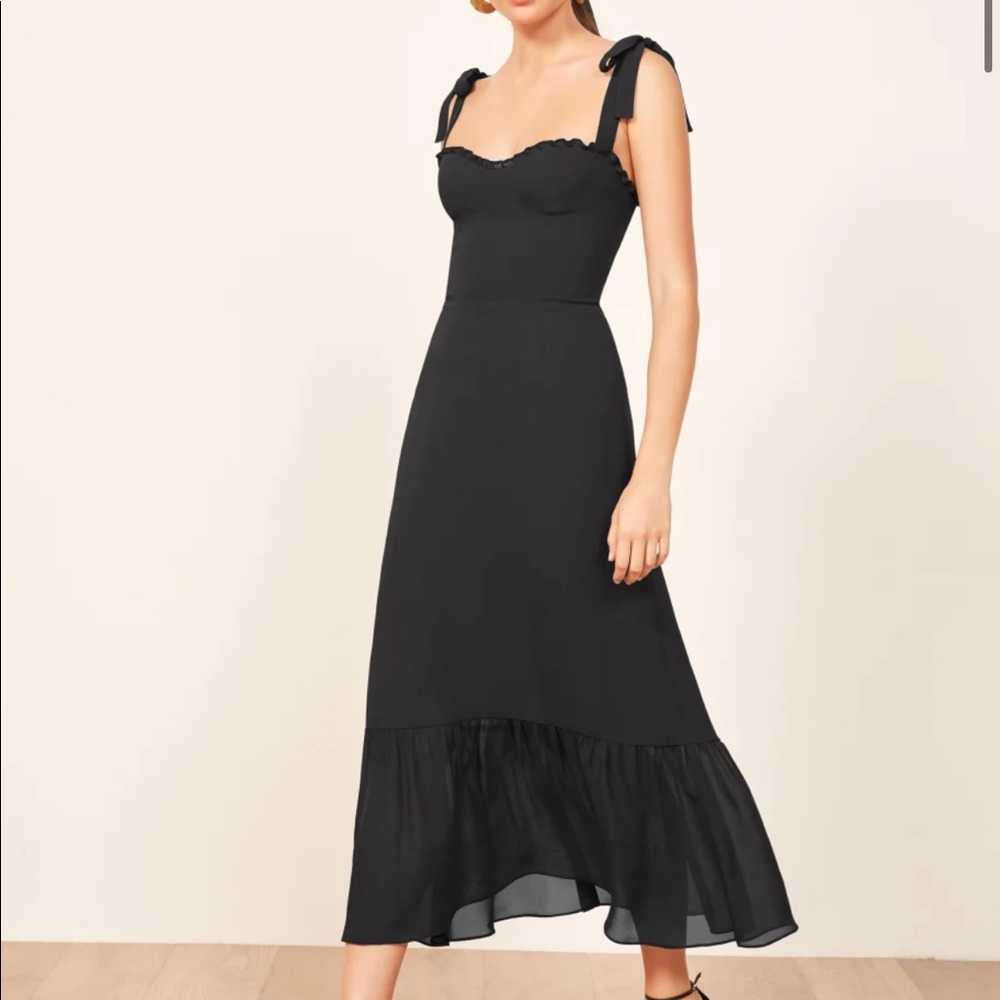 NWT Reformation Nikita Dress Black